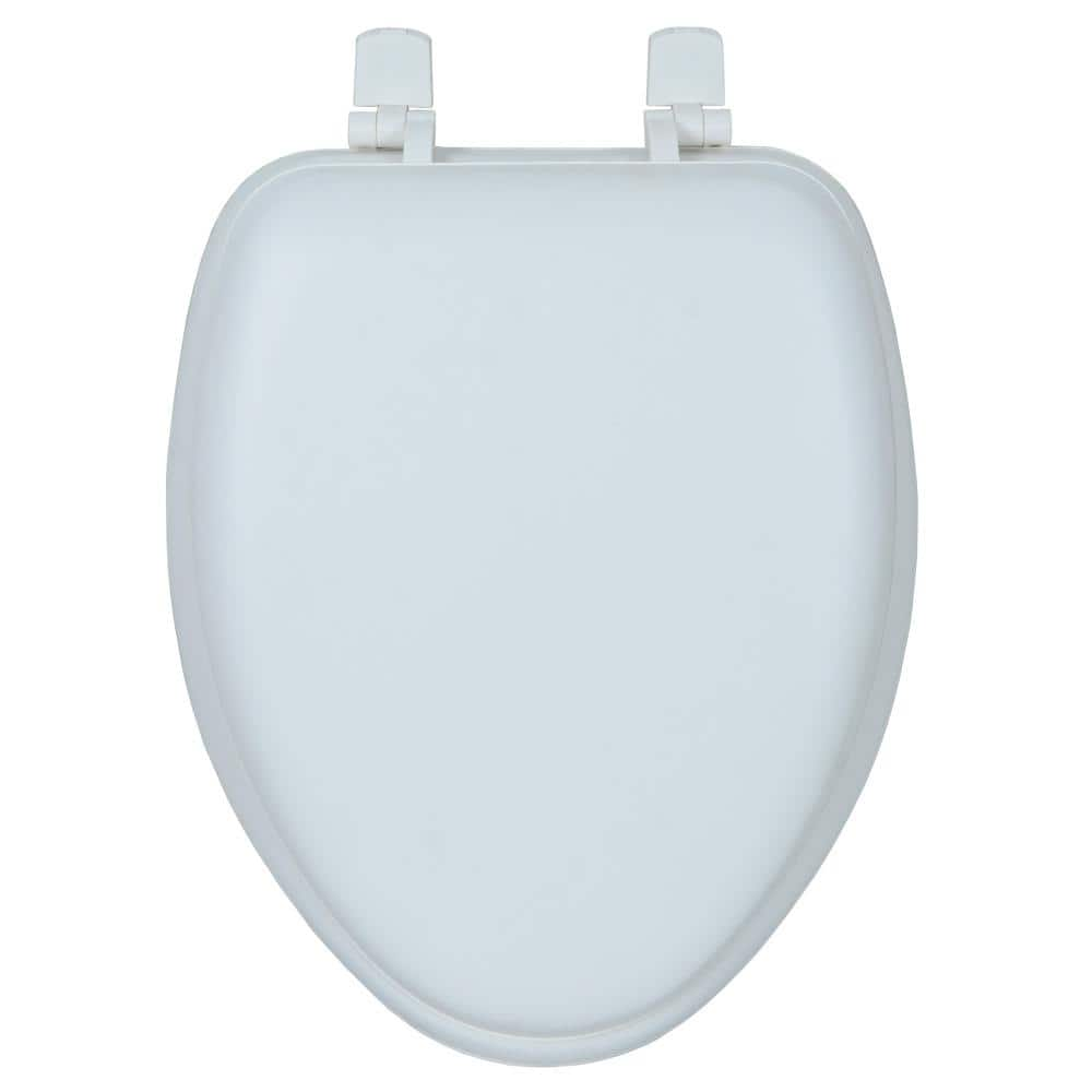 Glacier Bay Soft Elongated Closed Front Toilet Seat In White Sh P Hd The Home Depot