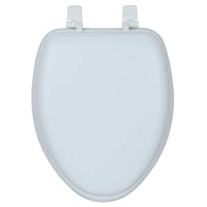 Soft Elongated Closed Front Toilet Seat in White