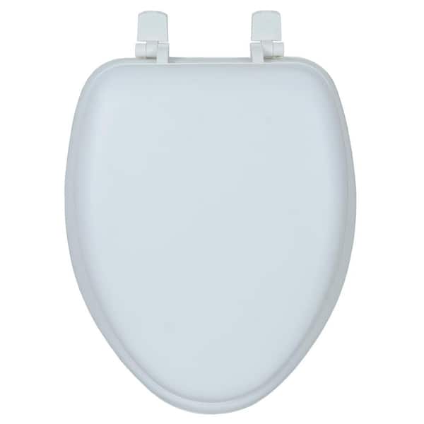 Glacier Bay Elongated Easy Release Front Toilet Seat in White PVC sheet