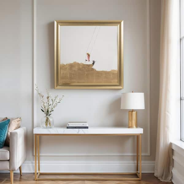 Gold Framed Abstract Swing Set Canvas Art Print 47 in. x 47 in.
