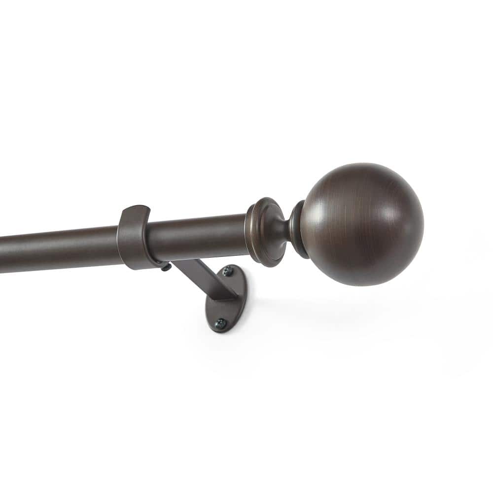 "Home Cordelia Single Curtain Rod with Globe Ball Finial, Antique Bronze - 32""W x 78""L" price history on PriceWatchPro