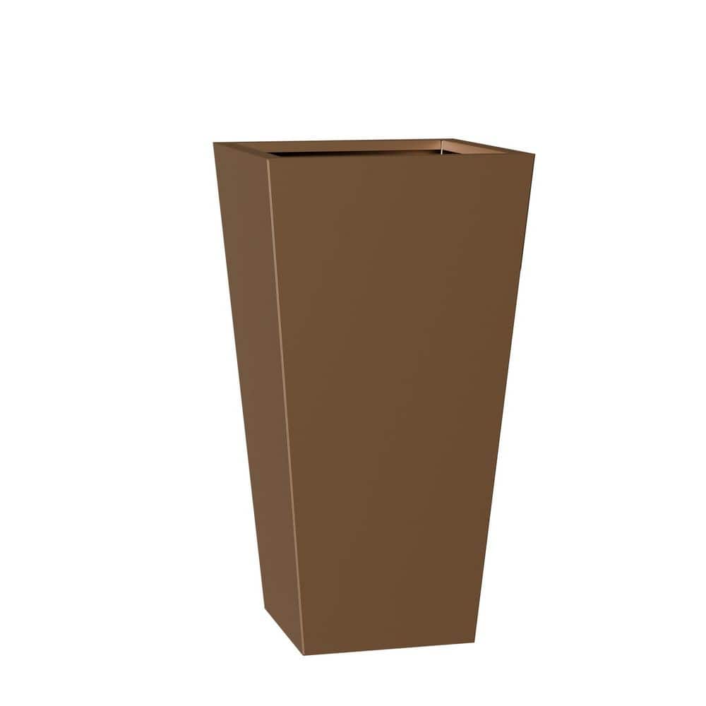 27.9 in. H x 14.9 in. L x 14.9 in. W Metal Brown Cone Iron Conical Flowerpot for Outdoor Indoor Planting price history on PriceWatchPro