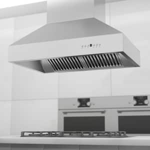 36 in. 700 CFM Ducted Island Mount Range Hood in Outdoor Approved Stainless Steel