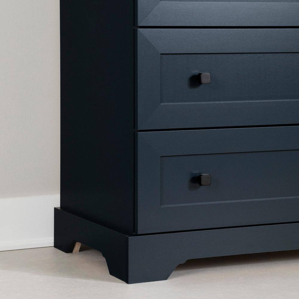 Navy Blue Farmhouse 6-Drawer Double Dresser