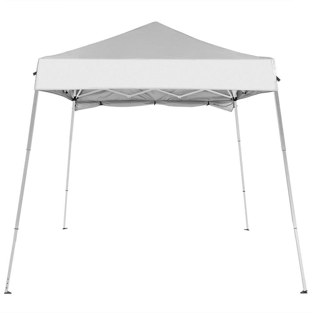 Karl home 6 ft. x 6 ft. White Folding Canopy with Backpack