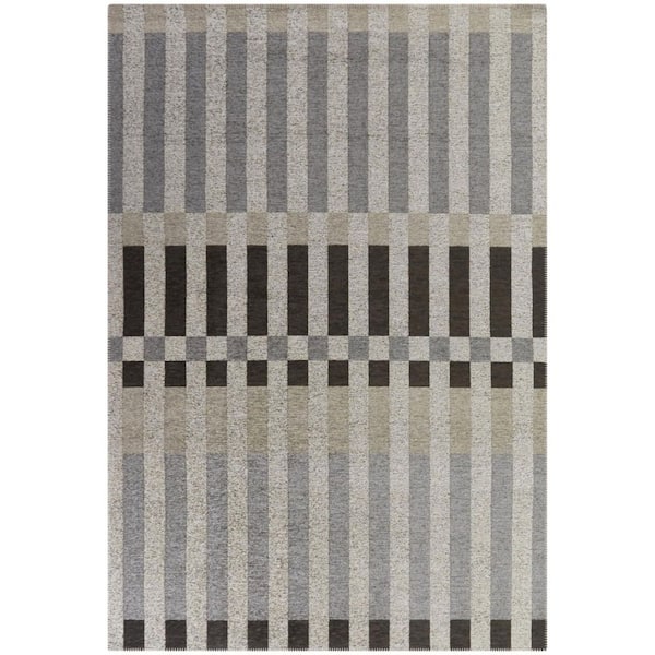 Bowers Brown 5 ft. 3 in. x 7 ft. Striped Area Rug