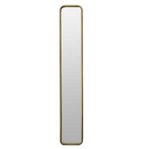 Large Rectangle Antique Gold Mirror (47.2 in. H x 8 in. W)