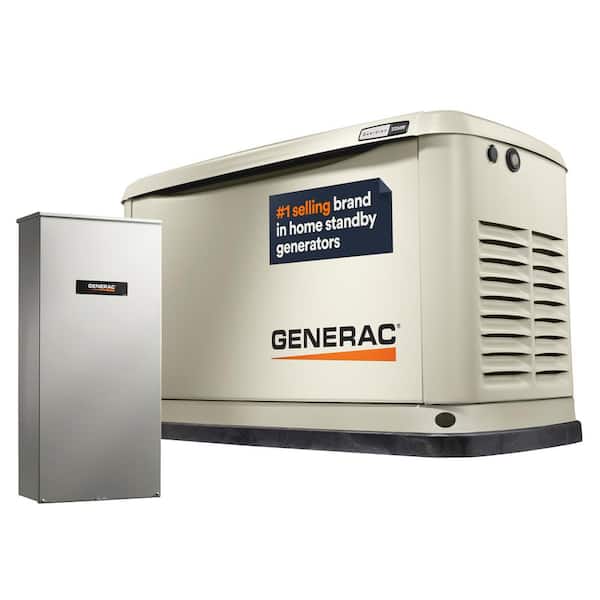 Generac 22,000 Watt  - Dual Fuel Air- Cooled Whole House Home Standby Generator, Smart Home Monitoring & 200-AMP Transfer Switch