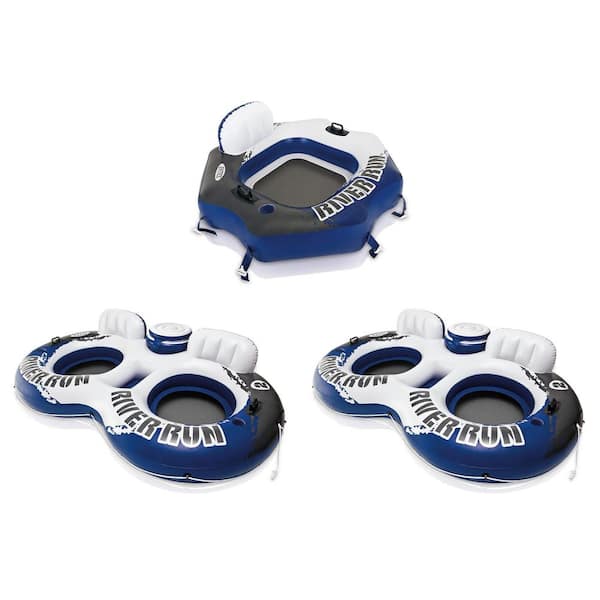 River Run II Inflatable Tube 2 Plus River Run Connect Lounge Inflatable Pool Tube