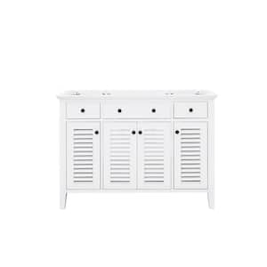 Fallworth 48 in. W x 21.5 in. D x 34 in. H Bath Vanity Cabinet without Top in White