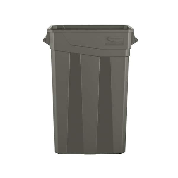 Suncast Commercial 23 Gallon Resin Slim Trash Can with Handles Gray TCNH2030