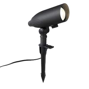 200 Lumens Black Hardwired Low Voltage LED Color Temperature Adjustable Outdoor Spotlight or Flood Light with Clear Lens
