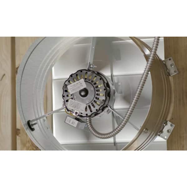 1450 CFM Silver Quick Connect Gable Mount Attic Fan