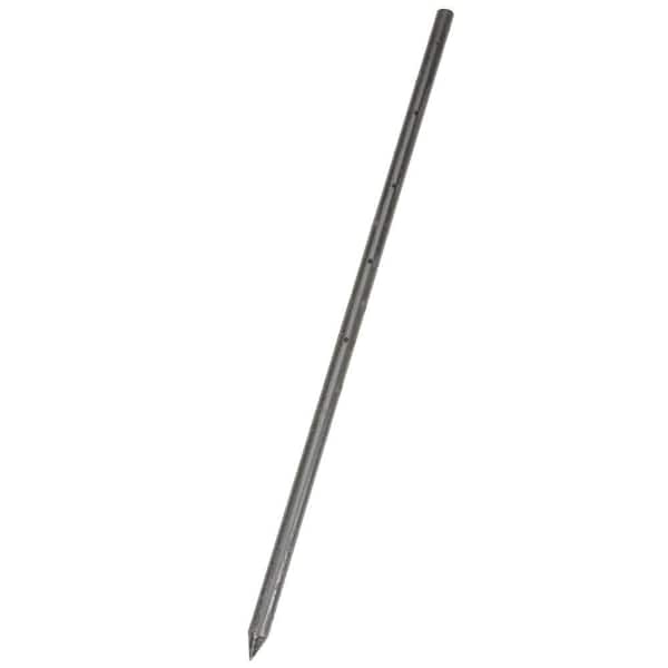 Unbranded 0.75 in. x 0.75 in. x 24 in. Round Steel Stake with Holes