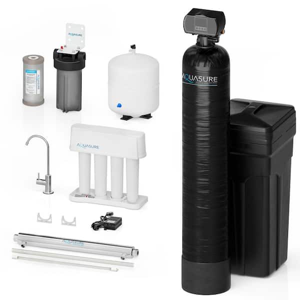 Signature Series 32,000 Grain Water Softener with 8 GPM Quantum UV Sterilizer + 75GPD Reverse Osmosis System