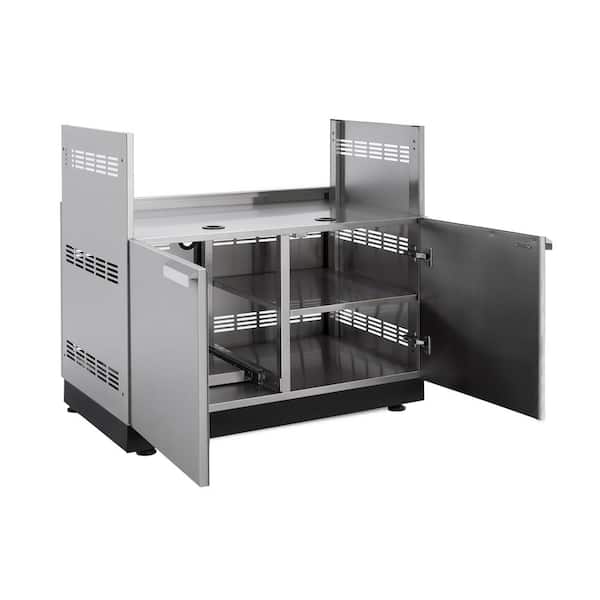 Stainless Steel 40 in. W x 36.4 in. H x 23 in. D Outdoor Kitchen Insert Gas Grill Cabinet