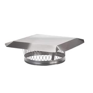 12 in. Round Clamp-On Single Flue Liner Chimney Cap in Stainless Steel