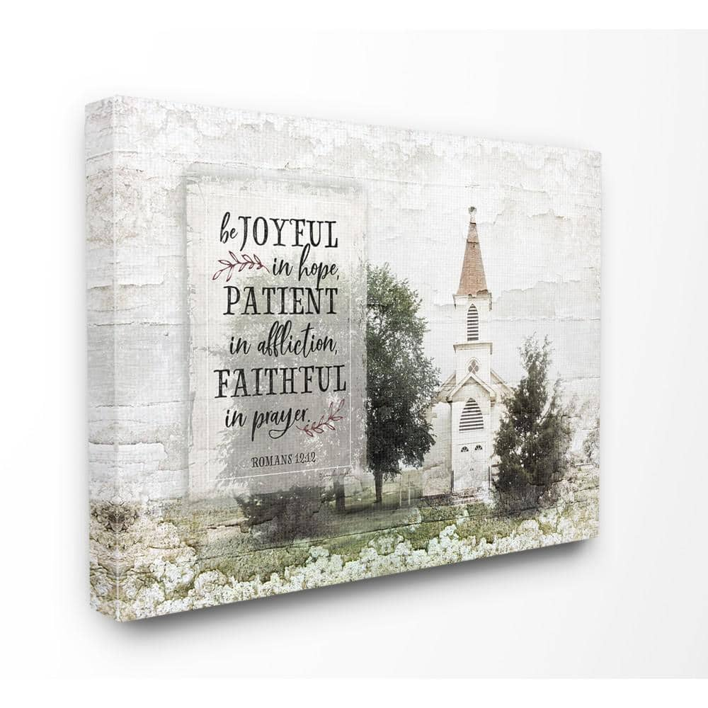 Stupell Industries 36 in. x 48 in. Be Joyful In Hope Distressed