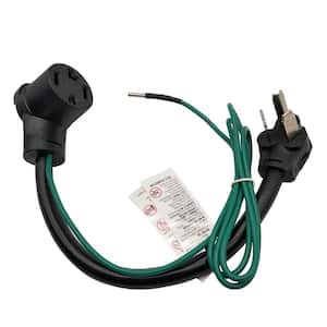 1.5 ft. 10/3 3-Wire Dryer 3-Prong 10-30P Plug to 4-Prong Dryer 14-30R Female adapter cord