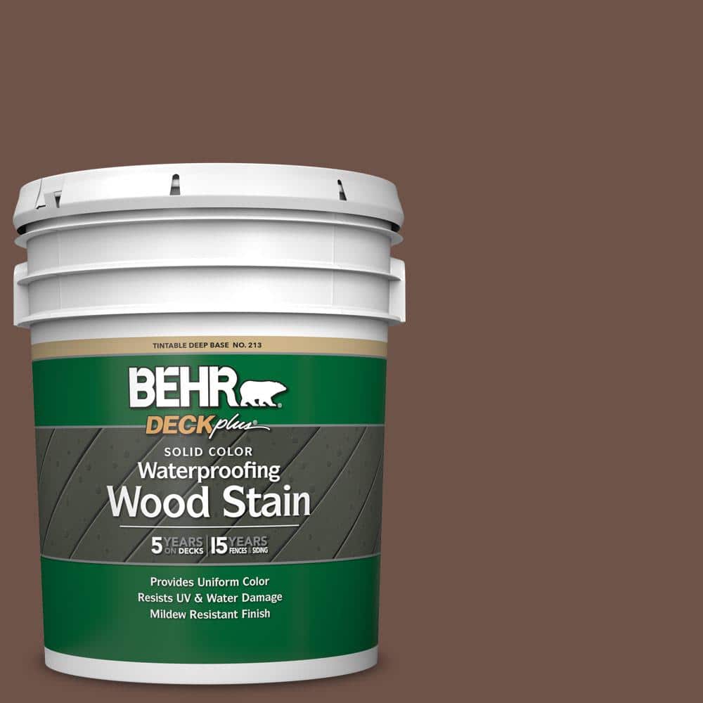 5 gal. #N230-7 Rustic Tobacco Solid Color Waterproofing Exterior Wood Stain