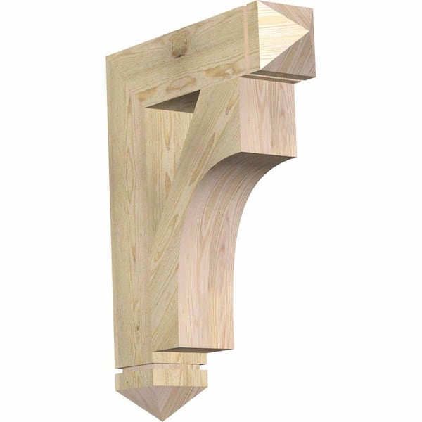 Ekena Millwork 6 in. x 34 in. x 26 in. Douglas Fir Westlake Arts and Crafts Rough Sawn Bracket