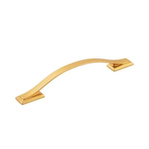 Dover 5-1/16 in. (128 mm) Center-to-Center Brushed Golden Brass Cabinet Pull (10-Pack)