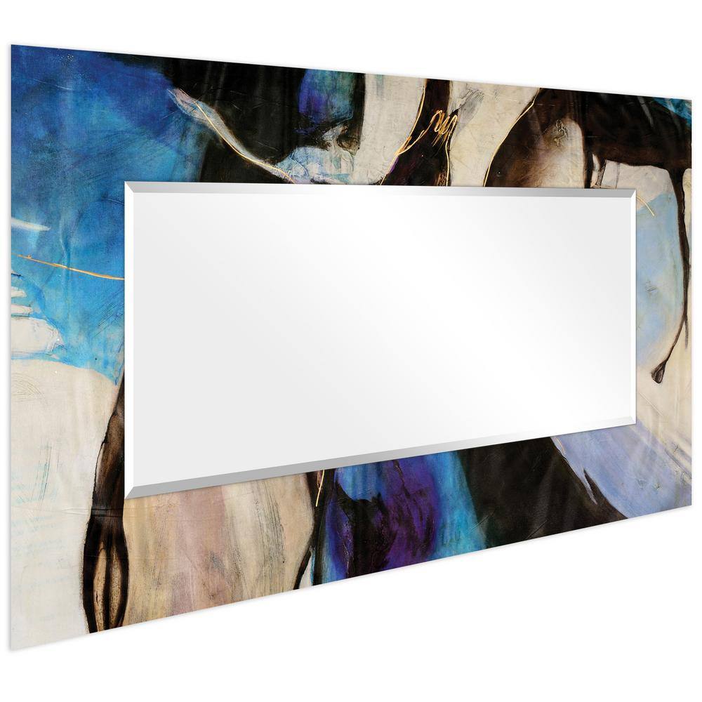 Large Frameless Multicolor Tempered Glass Bathroom Vanity Mirror