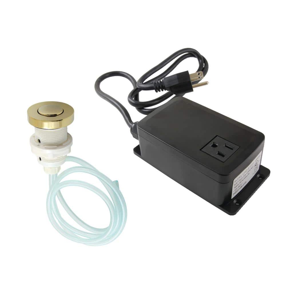Trimscape Garbage Disposal Air Switch Kit, Dual Outlet Sink Top Switch Button in Polished Brass price history on PriceWatchPro