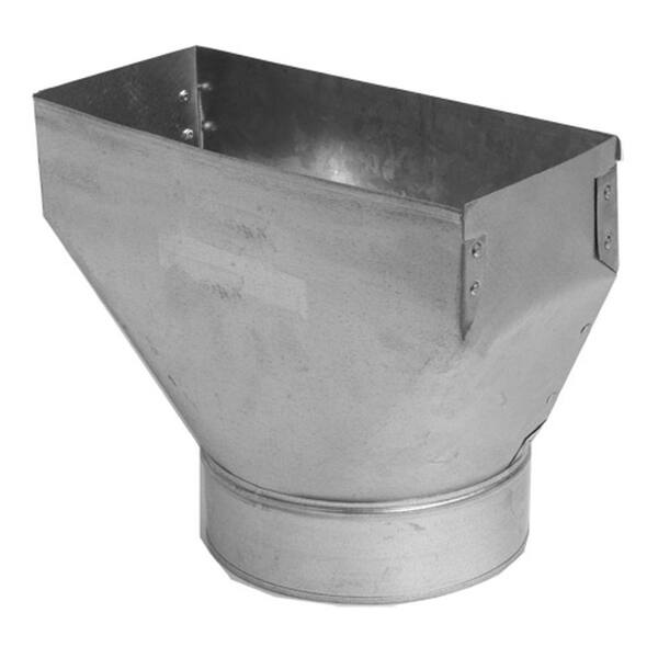 Speedi-Products 12 in. x 3.25 in. x 8 in. Galvanized Sheet Metal Range Hood Straight Boot Adapter