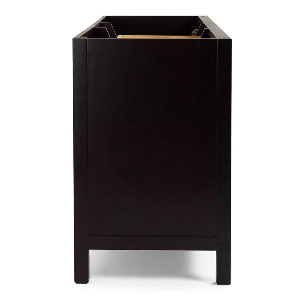 Cambridge Espresso 72" Double Freestanding Vanity with Nickel Hardware