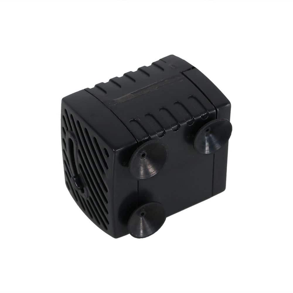 Compact Black Electric Fountain Pump with White LED Light Ring