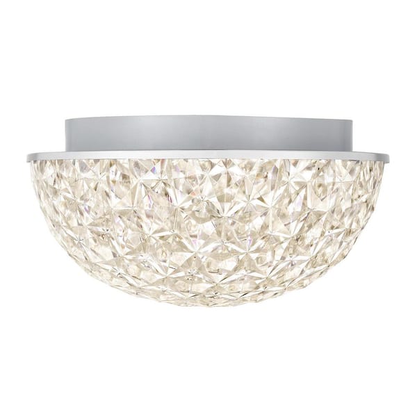 DSI LIGHTING 12.25 in. Chrome LED Flush Mount