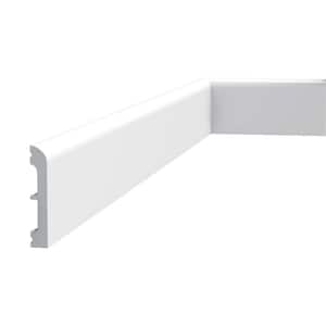1/2 in. D x 3 in. W x 78-3/4 in. L Primed White High Impact Polystyrene Baseboard Moulding (3-Pack)