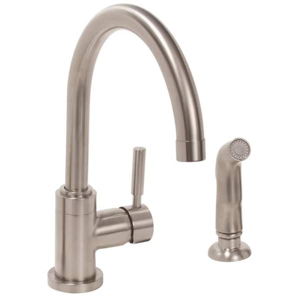 Premier Essen Single-Handle Kitchen Faucet with Side Spray in Brushed Nickel