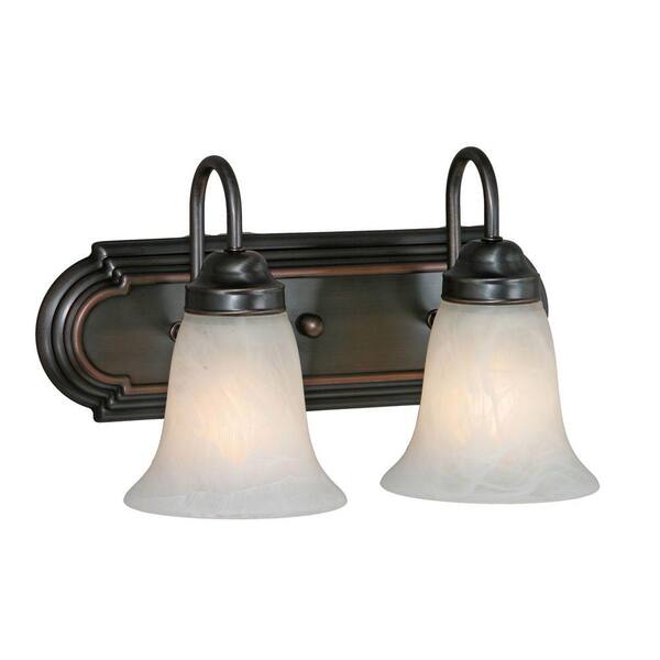 Unbranded Yvonne Collection 2-Light Oil-Rubbed Bronze Vanity Light
