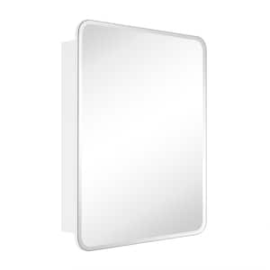 Tomace 24 in. W x 30 in. H Rectangular Recess and Surface Mount Frameless Medicine Cabinet with Mirror