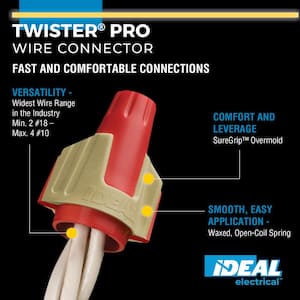 344 Red/Tan Twister PRO Wire Connector (250-Pack)