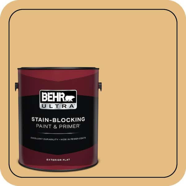 BEHR ULTRA 1 gal. #320D-4 Arizona Tan Flat Exterior Paint & Primer