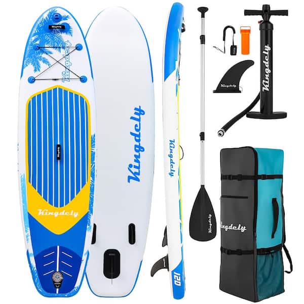 Kingdely 10 ft. Inflatable Surfboards Paddle Board with Non-Slip Deck, Carry Backpack, Paddle and Pump, SUP Board Kit