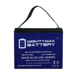 12V 75AH GEL Battery Replacement for Quickie BAT24 GP 24