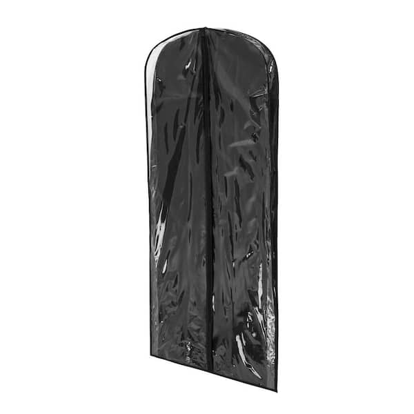 Honey-Can-Do Black Polyester and Clear Vinyl Dress Bag (2-Pack)