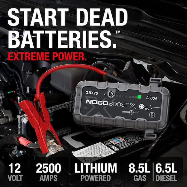 NOCO Boost X 12-Volt 2500 Amp Lithium Jump Starter GBX75 - The