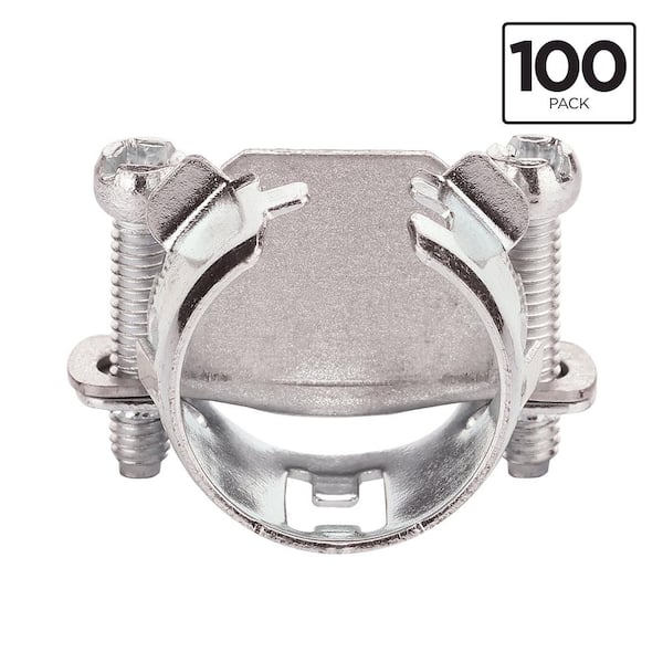 Commercial Electric 3/8 in. Speed-Snap Non-Metallic Snap-In Clamp Connector (100-Pack)