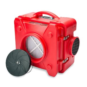 HEPA Air Scrubber Water Damage Restoration Equipment for Mold Air Purifier, Negative Machine Airbourne Cleaner, Red