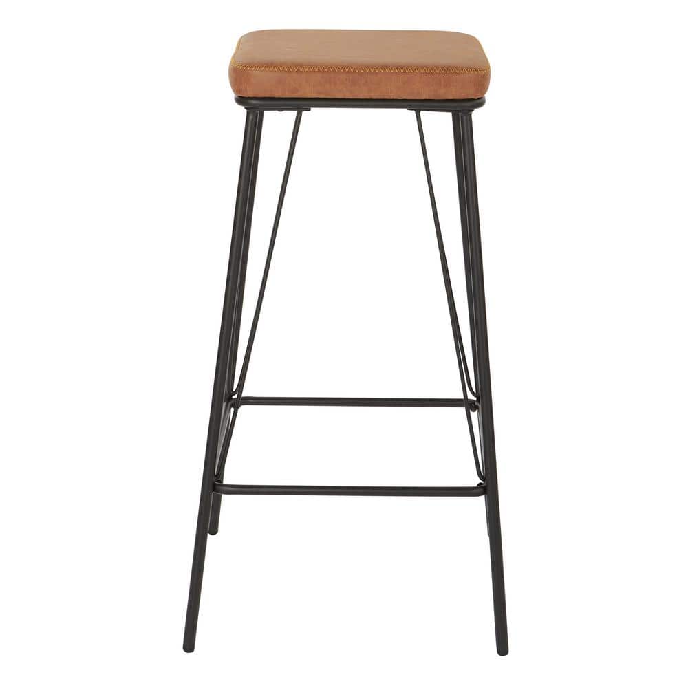 Mayson Contemporary 30" Sand PU and Steel Barstool