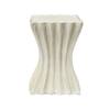 Unbranded Beige MGO Archaistic Wavy Outdoor Side Table WS-252