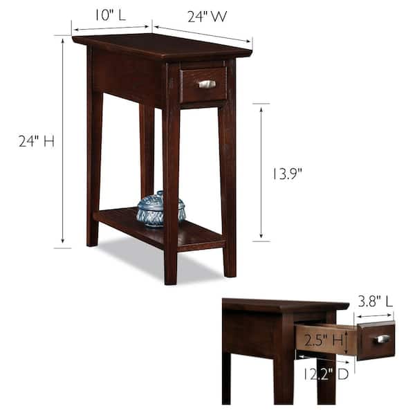 Leick Home Favorite Finds 10 in. W Chocolate Oak Rectangle