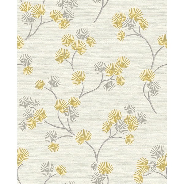 Fine Decor Kira Mustard Yellow Trail Wallpaper Sample