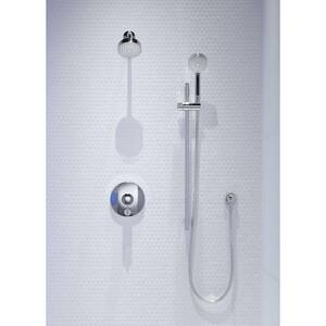 Awaken 3-Spray Patterns 4.3125 in. Wall Mount Fixed Shower Head in Polished Chrome, (2-Pack)