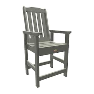 Lehigh Coastal Teak Counter-Height Recycled Plastic Outdoor Dining Arm Chair